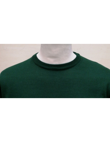 Maglione Uomo Lana Merino Girocollo Maglia Manica Lunga Sottile Casual