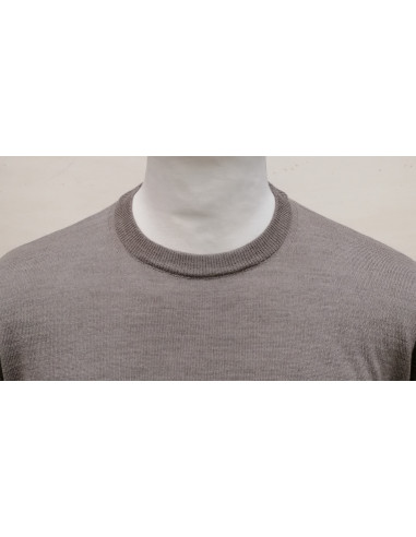 Maglione Uomo Lana Merino Girocollo Maglia Manica Lunga Sottile Casual
