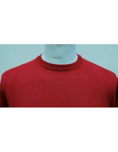 Maglione Uomo Lana Merino Girocollo Maglia Manica Lunga Sottile Casual