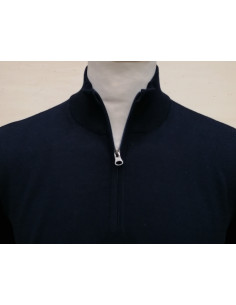 Maglione Uomo Lana Merino 1/2 Zip Mezzo Collo Maglia Sottile Casual 2