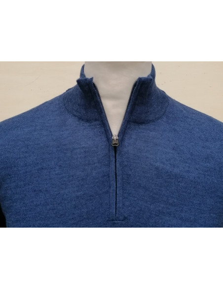 Maglione Uomo Lana Merino 1/2 Zip Mezzo Collo Maglia Sottile Casual Maglione Uomo Lana Merino 1/2 Zip Mezzo Collo Maglia Sottile Casual