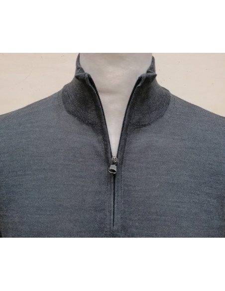 Maglione Uomo Lana Merino 1/2 Zip Mezzo Collo Maglia Sottile Casual Maglione Uomo Lana Merino 1/2 Zip Mezzo Collo Maglia Sottile Casual