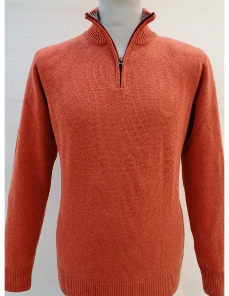 Maglione Uomo Lupo ZIP In Lana Shetland Maglione Uomo Lupo ZIP In Lana Shetland