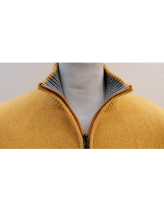 Maglione Uomo Lupo ZIP In Lana Shetland 2